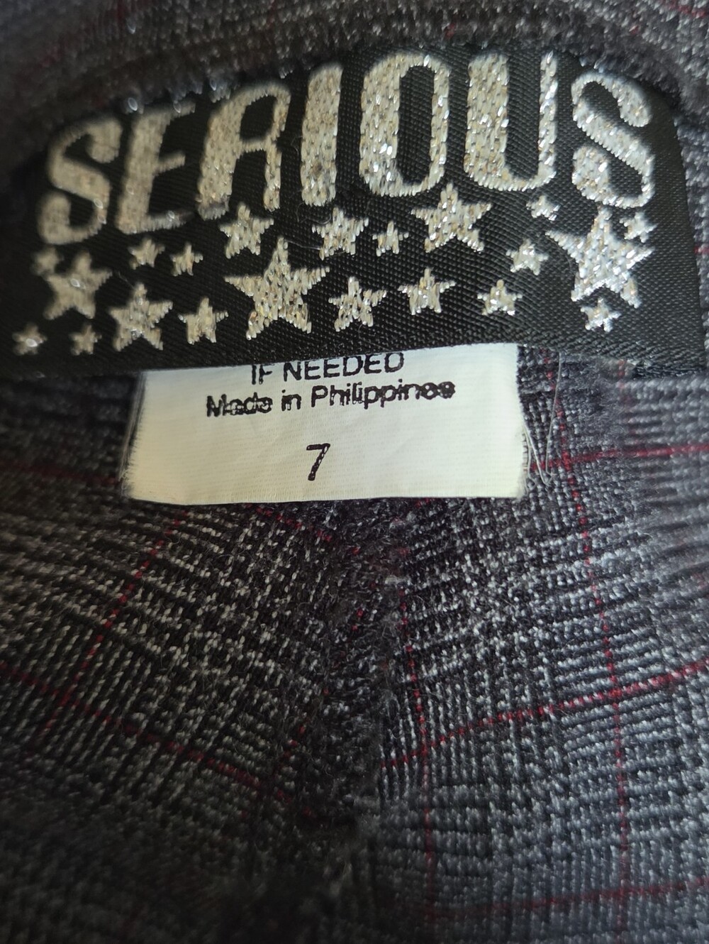 Serious Vintage Gray Tweed Straight-Leg Trousers Sz7 Jr - Picture 9 of 10